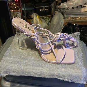 Beautiful wrap around lilac heels size 10 from SHEIN